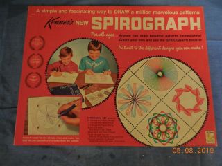 Vintage 1967 Kenner Spirograph Drawing Patterns Game For All Ages Complete