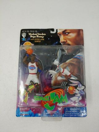 Space Jam Michael Jordan And Bugs Bunny With Hyper Lane Surfer 1996 Wb Playmates