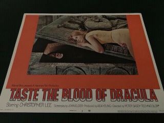 Christopher Lee Taste The Blood Of Dracula Lobby Card Gorgeous Great Price