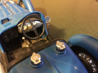 Bburago 1934 Bugatti Type 59 Blue 1:18 Scale Loose Car No Box with Spare Wheel 3