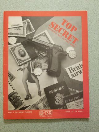 TOP SECRET: Espionage Game RPG by TSR 2nd ed Game Book,  Module,  & Admin Screen 2