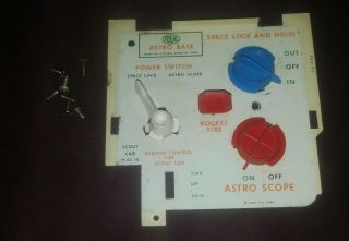 Vintage Ideal Astro Base Switch Face Plate Replacement Piece 1960s W/ Switches