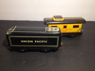 Vintage Marx Tin Union Pacific Train Cars