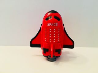 Mini Red Rocket Ship Space Shuttle Collectible Astronaut Toy Kid Pretend Play