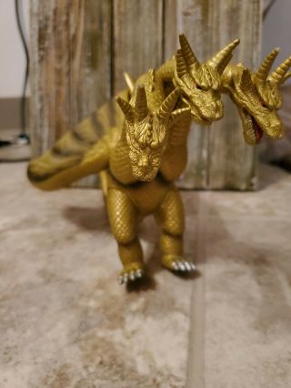Vintage Godzilla King Of The Monsters Ghidorah 3 Heads Golden Dragon Figure 7 "
