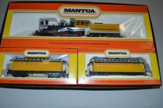 Mantua " Dixie Belle " Denver & Rio Grande Loco/tender And Two Passenger Cars