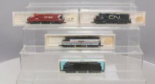 Atlas & Model Power N Scale Amtrak,  Cp Rail And Canadian National Diesel Locomot