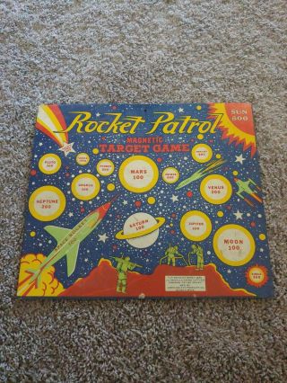 Vintage Rocket Patrol Tin Target Game By Electro
