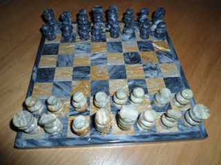 Hand Carved Marble Stone Chess Set