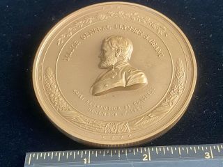 T2: President Ulysses Grant Medal From Congress 1863 Bronze Medal US 3” 3