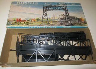 Plasticville O/s Signal Bridge With Instructions And Box 1632 - 100