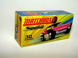 Matchbox Superfast No 30 Beach Buggy " H2 " Empty Box Very Near Without