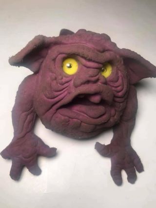 Boglins Squawk Vintage Rubber Monster Puppet Mattel 1987 Purple Goblin Klang