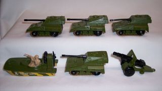 Six “matchbox” Superfast 1970’s Military Vehicles Lesney England