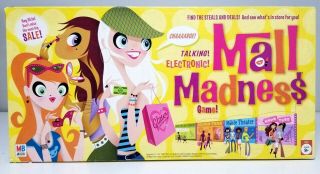 Mall Madness Electronic Milton Bradley Board Game 100 Complete 2004