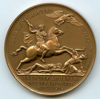 France Napoleonic Bronze Restrike Medal The Battle Of Jena 41mm 40gr