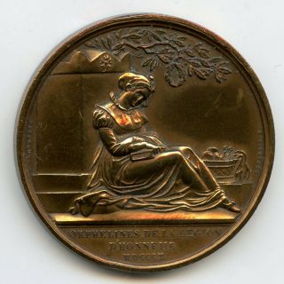 France Bronze Restrike Medal Napoleon Orphans Of The Legion Of Honor 41mm 36gr
