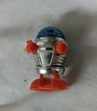 Vintage 1977 Tomy Wind - Up Rascal Robot Toy Lost In Space Red Blue Silver