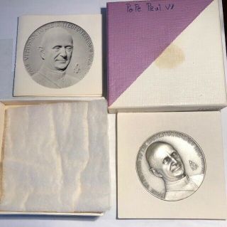 1965 Pope Paul Vi.  999 Silver U.  N.  Medal 1.  66 Oz 45mm Medallic Art Co Box/papers