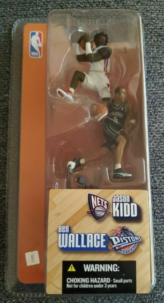 Mcfarlane Nba Mini Ben Wallace Detroit Pistons Jason Kidd Nets Figures 2 Pack