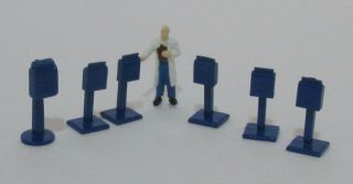 6 Mailboxes S Scale 1/64 (qty 6) Figure Not /