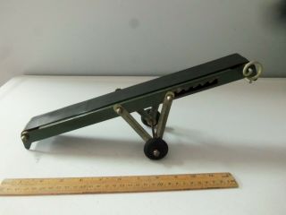 Rare Vintage Green Metal Toy Conveyer W/ Belt And Wheels - 14 " Belt