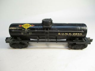 Lionel 2855 Sunoco Black Tank Car Postwar O Gauge X2079
