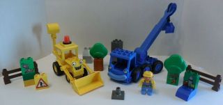 Lego Duplo Bob The Builder Scoop,  Lofty The Crane & Bob Figure - 28pcs