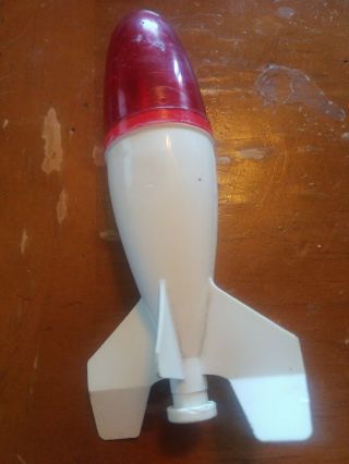 White & Red Vintage 1960’s Park Plastics Air & Water Launch Tube Space Rocket
