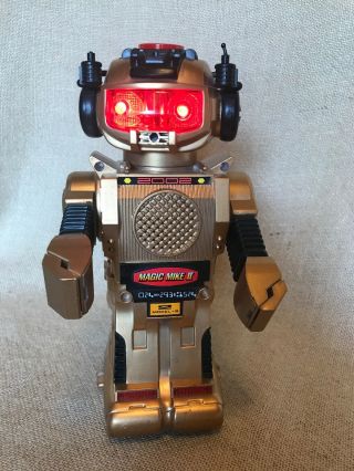 Vintage 1980s Bright Magic Mike Gold Robot Model B 2002 10.  5” Figure Decor