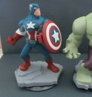 Disney Infinity 2.  0 Avengers Figures Captain America Iron Man Hulk Marvel Topper 2