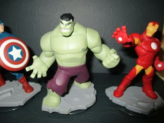 Disney Infinity 2.  0 Avengers Figures Captain America Iron Man Hulk Marvel Topper 3