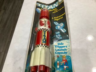 1970s Tim Mee Toys 14 " Titan Space Rocket On Package Card