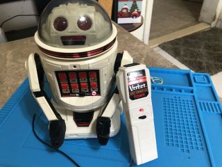 Vintage Toy Robot Voice Activated Verbot By Tomy Programmable;