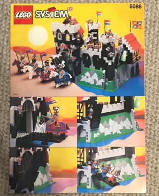 6086 Vintage 1992 Lego Black Knight’s Castle Instructions Only