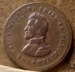 Civil War Token 136/397 Jackson/snake Beware The Union Must & Shall Be Preserved