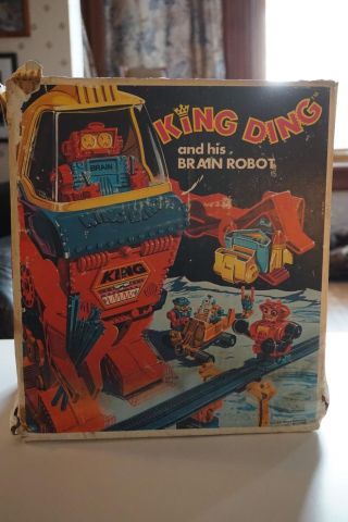 1971 Topper Toys Ding A Lings Toy Robot King Ding Box Only Poor