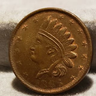 F - 89/356 Brilliant Uncirculated 1864 Indian / Not One Cent Rarity 2