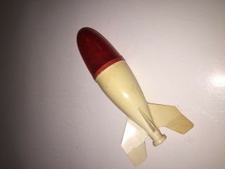 White & Red Vintage 1960’s Park Plastics Air & Water Launch Tube Space Rocket