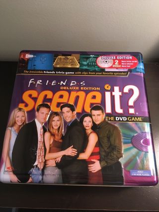 Friends Deluxe Edition Scene It 2 Dvd Board Game In Tin Box 2005 Complete Trivia