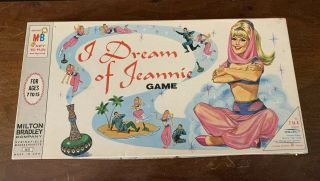 Vintage Milton Bradley 1965 I Dream Of Jeannie Tv Show Board Game 4633 Complete