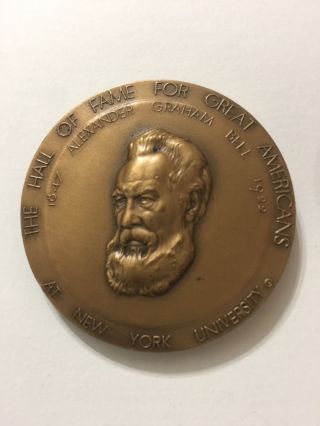 Alexander Graham Bell Nude Medallic Art Hall Of Fame For Great Americans Bronze