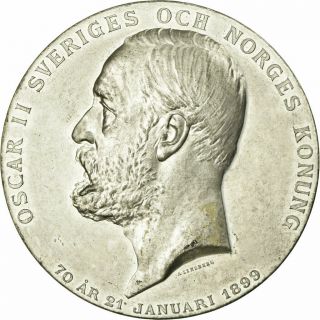 [ 712963] Sweden,  Medal,  Oscar Ii,  Roi De Suède Et Norvège,  1899,  Lindberg,  Au
