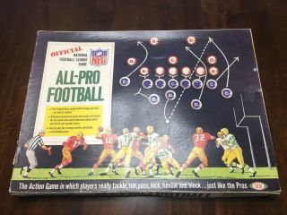 Vintage 1967 Nfl All Pro Football Board Game By Ideal Complete