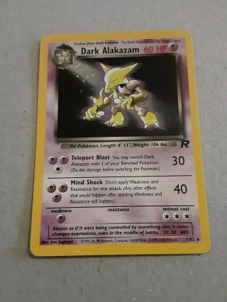 Dark Alakazam - 1/82 - Team Rocket - Holo - Pokemon Card