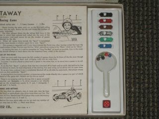 Vintage 1961 Straightaway - An Exciting Auto Racing Board Game - Selchow & Righter 3