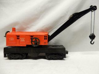 Rare Early 1955 Lionel Unumbered 6560 Bucyrus Erie Operating Crane Car,  C - 8 Ln