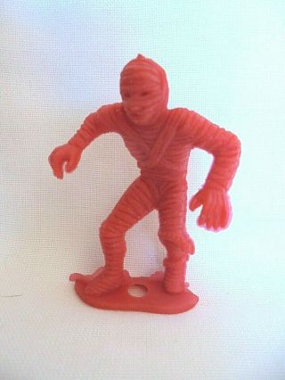 Vintage Mpc The Mummy 2.  5 Inch Red Plastic Toy Monster Figure