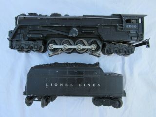 1946 - 49 Lionel Post - War 2020 6 - 8 - 6 Turbine Locomotive W/ 2466t Tender -
