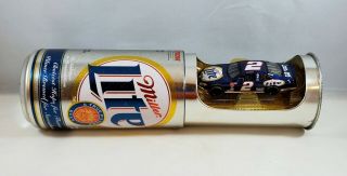 Rusty Wallace Miller Lite Beer Can W/ 1:64 Diecast Race Car Action Racing Nascar